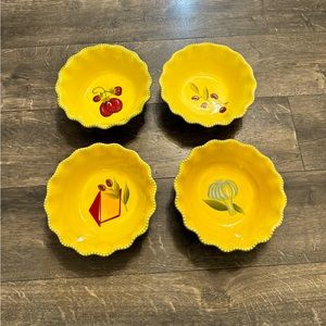 Temptations "Cucina" Ovenware Safe Soup/Salad Bowls by Tara‎ set of 4